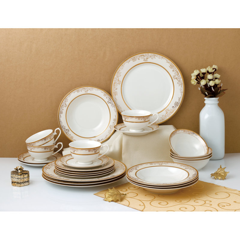 Bone China Dinnerware Set 24 Piece - Service for 4