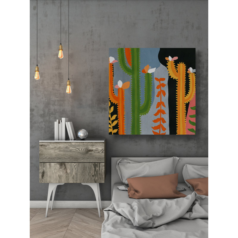 Reproduction d’art sur toile tendue « Colorful Cactuses » par Marmont Hill, H 40 po x l 40 po x P 1,5 po