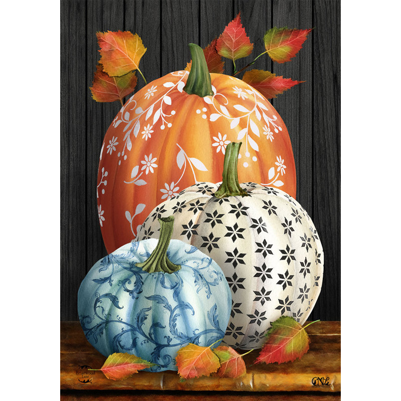 Élégant drapeau de jardin citrouilles