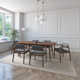 Hardvard Indoor Oak and Wood Extendable Dining Table