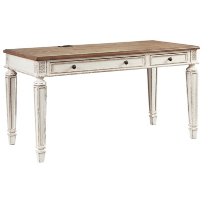 Heraldas Writing Desk with Built-In Electrical Outlet