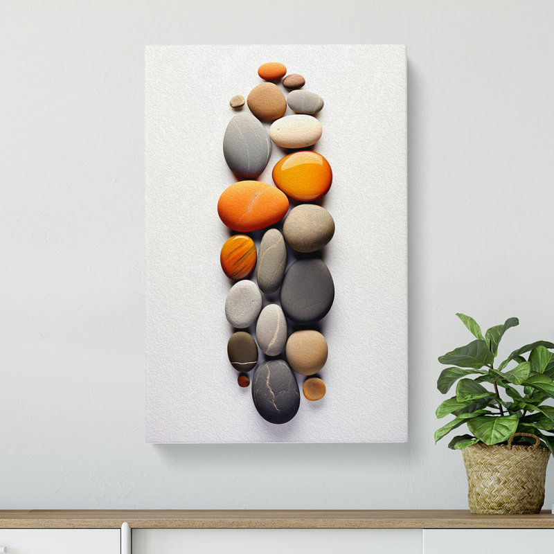 Pebbles Minimalism No.2 - No Frame Print, 60cm H x 40cm W x 3cm D