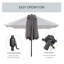 Icarus 4.4m x 2.6m Rectangular Traditional Parasol-1412801716