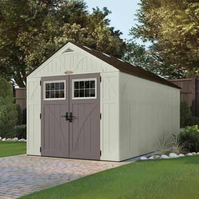 Stackhouse 8 Ft. W x 16 Ft. D Apex Plastic/Metal Shed