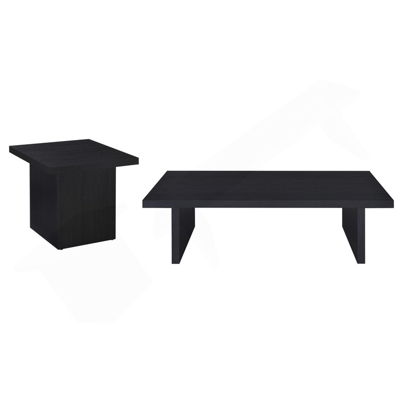 Caroline Black Rectangular Engineered Laminate Coffee Table