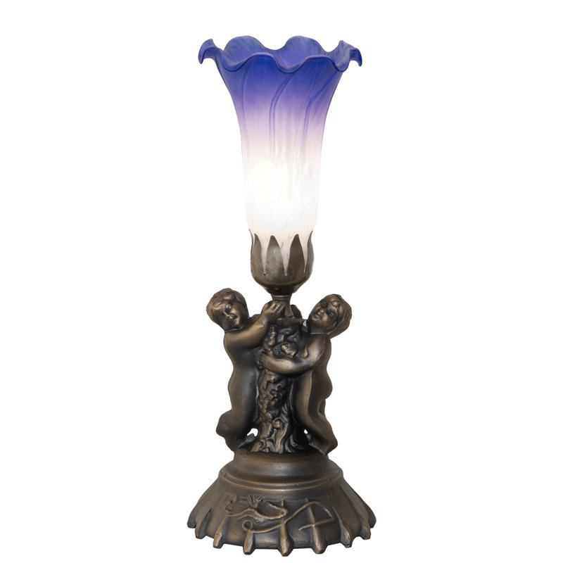 Table Lamp, Blue/White