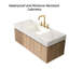 Meuble-lavabo de 48 po en pierre frittée blanc Carrara-1639926275