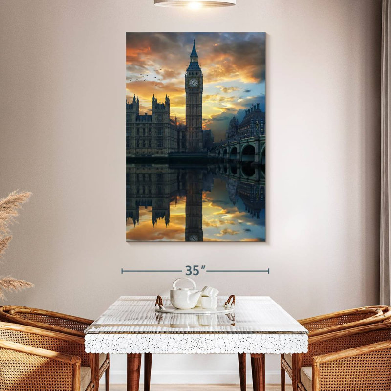 Aime Big Ben At Sunset, 51" H x 34" W