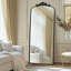 Miroir mural antique antique avec arche noire, 71 po x 30 po-826130028