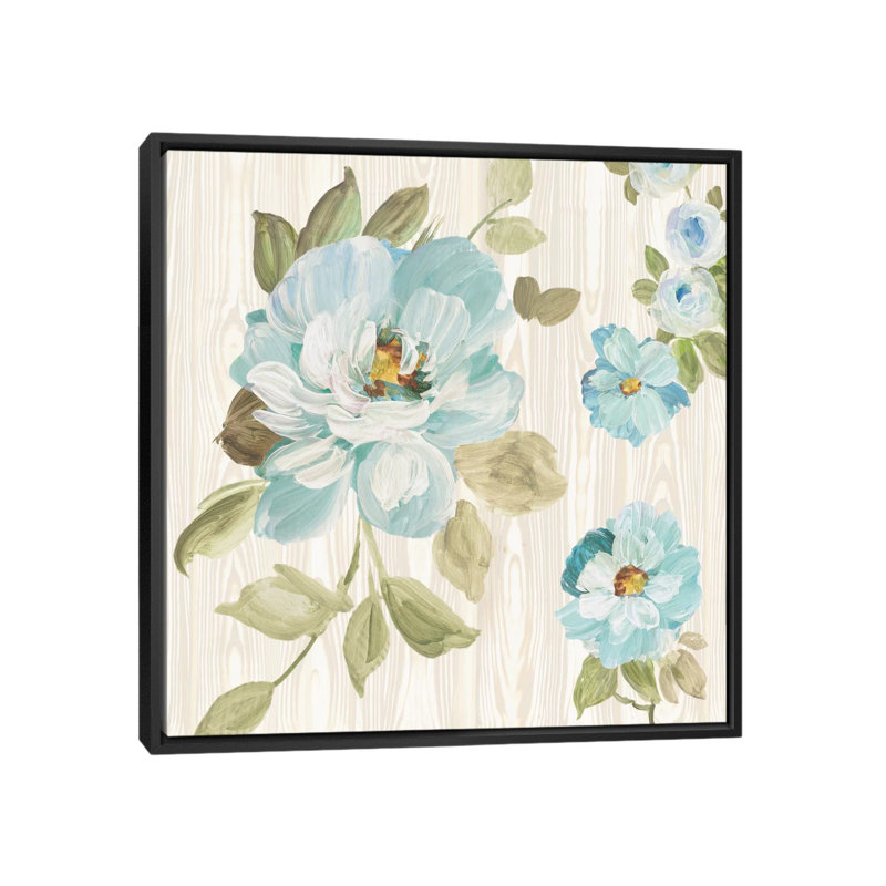 « bois flottant jardin viii », reproduction d’art sur toile tendue, H 37 po x l 37 po x P 1,5 po, Toile avec cadre noir