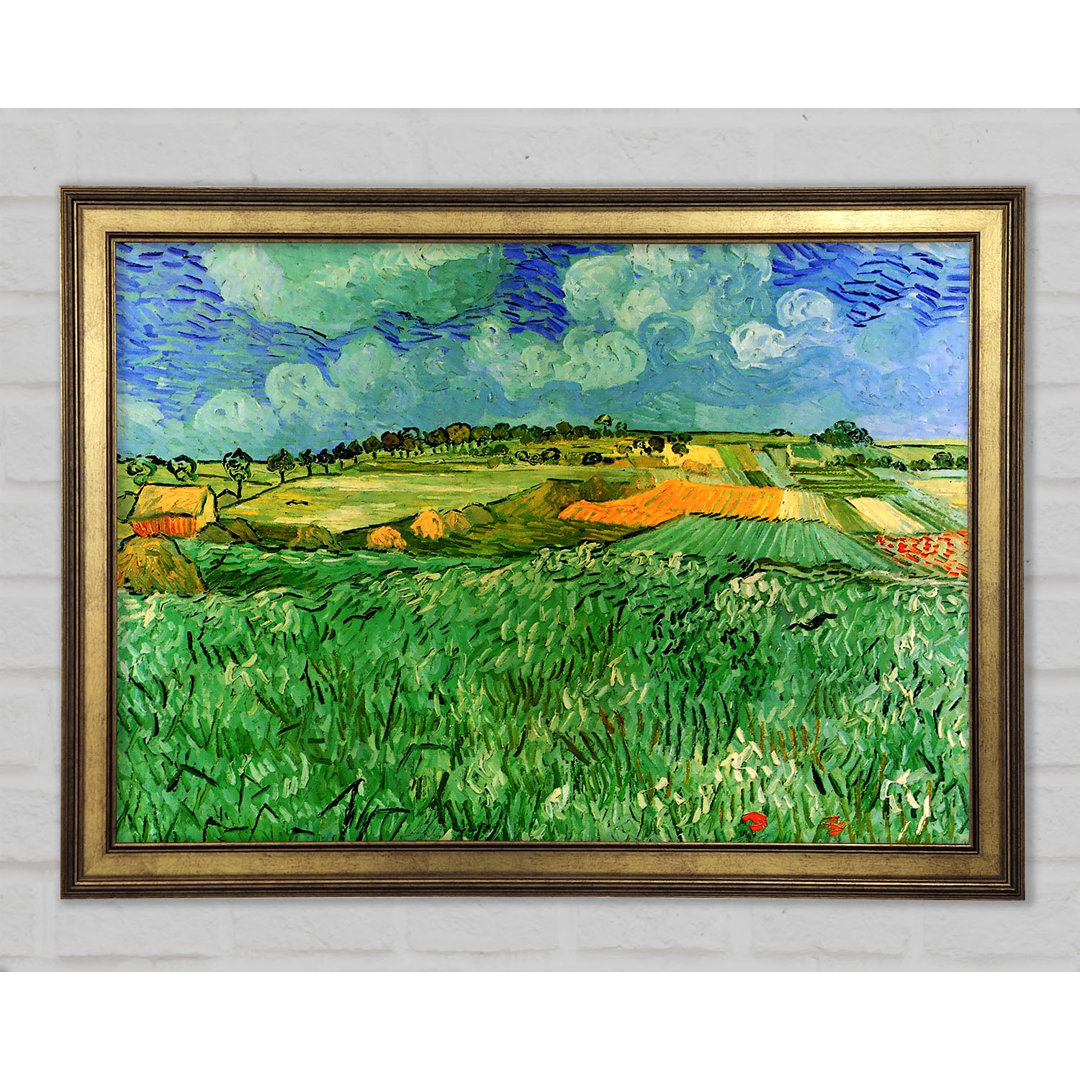 Plain Near Auvers von Van Gogh - Einzelner Bilderrahmen Kunstdrucke