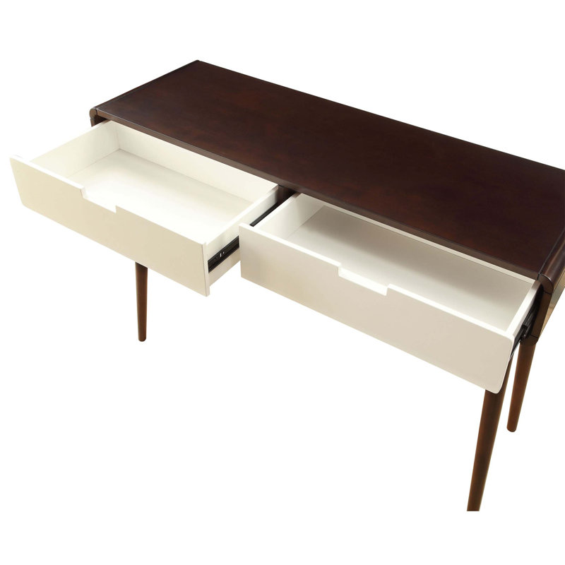 Table de canapé à 2 tiroirs rétro et élégante avec un fonctionnement en douceur et une surface facile à nettoyer, parfaite pour les maisons modernes