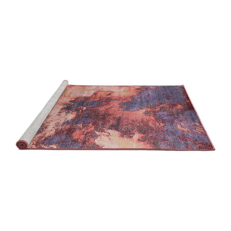 Tapis 100% Mid-Century moderne lavable à la machine 2089, Rond 3 pi