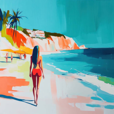 Ocean in Brushstrokes 17 - Unframed