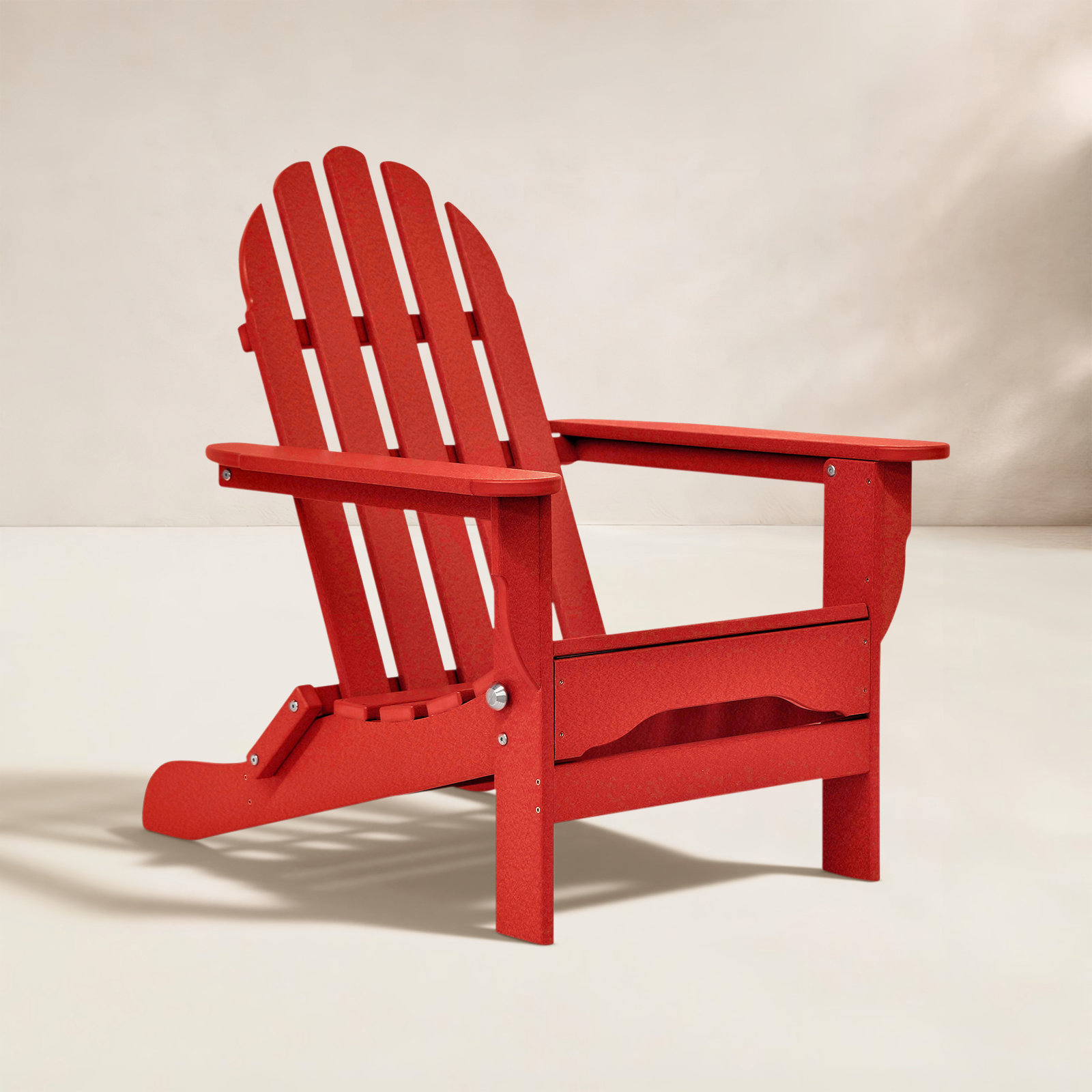 Byrnes Plastic Outdoor Adirondack Set, Harbor Gray