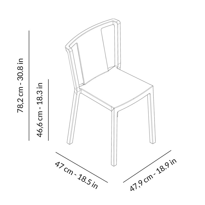 Neutra Outdoor Dining Side Chair, Olive Green