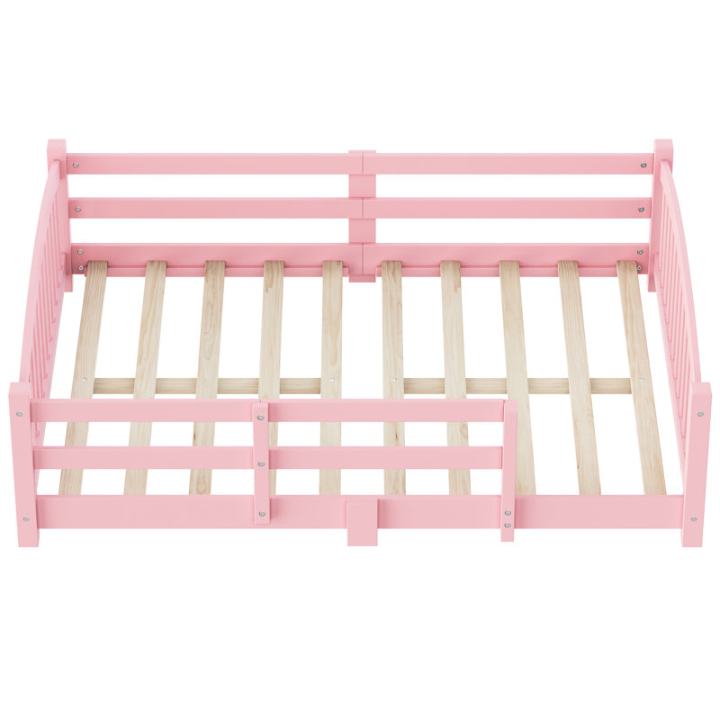 Bed, Floor Full Solid Wood Bed