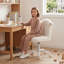 Chaise de bureau pivotante pour enfants avec roulettes - Tabouret de travail réglable en hauteur - Petit agneau avec rembourrage doux-130074594