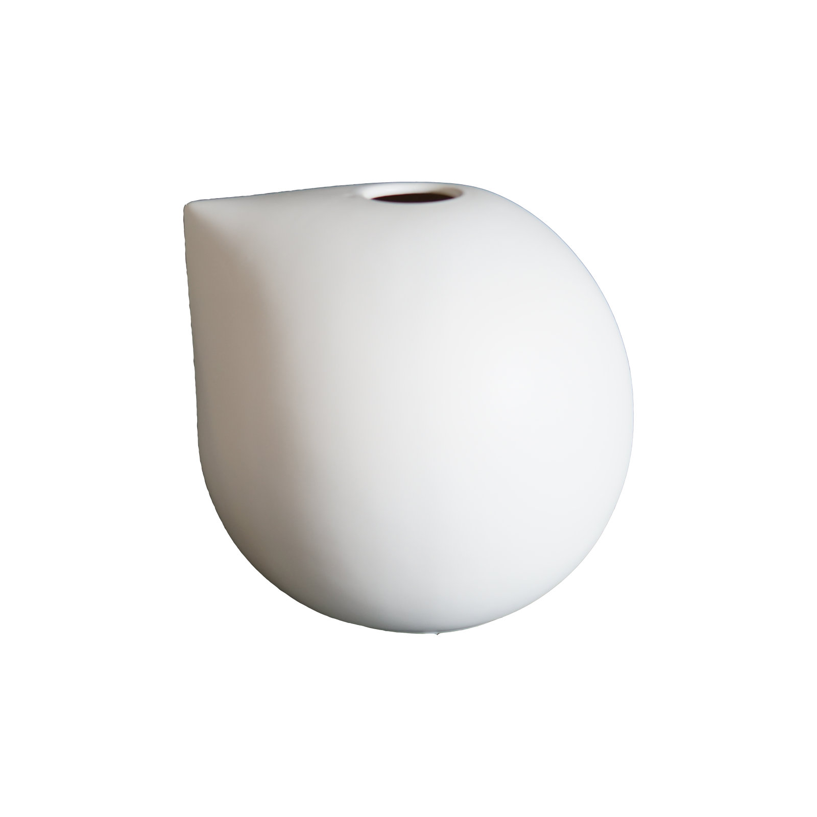 Ceramic Table Vase, 7.87" H x 7.87" W x 7.87" D, White
