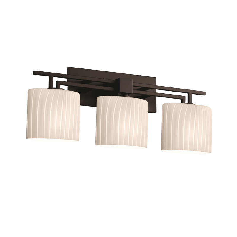 Bonamy 3 - Light Vanity Light, Ribbon, Dark Bronze
