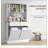 68" Kitchen Pantry Storage Cabinet with Charging Station, 2 Tilt Out Trash Cabinets and Microwave Stand, Freestanding Kitchen Hutch with Glass Doors and Adjustable Shelf-2049798502