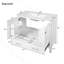 Meuble-lavabo moderne avec lavabo en céramique et nombreuses options de rangement-109569599