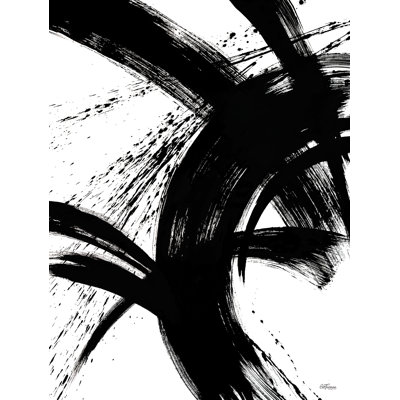 Black And White Abstract 1 On Canvas Print
