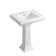 Memoirs® 26.375" Tall Rectangular Pedestal Bathroom Sink with Overflow