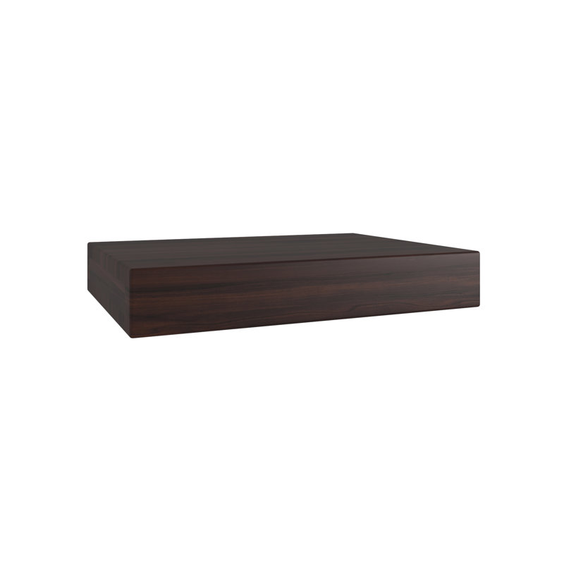 Manada Teak Floating Shelf, 2" H x 12" W x 9" D