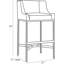 Dalia Upholstered Counter Stool with Metal Frame-49918177