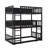 Twin Triple-Layer Rubber Wood Bunk Bed Complete With Ladders And Protective Guardrails-1323980661