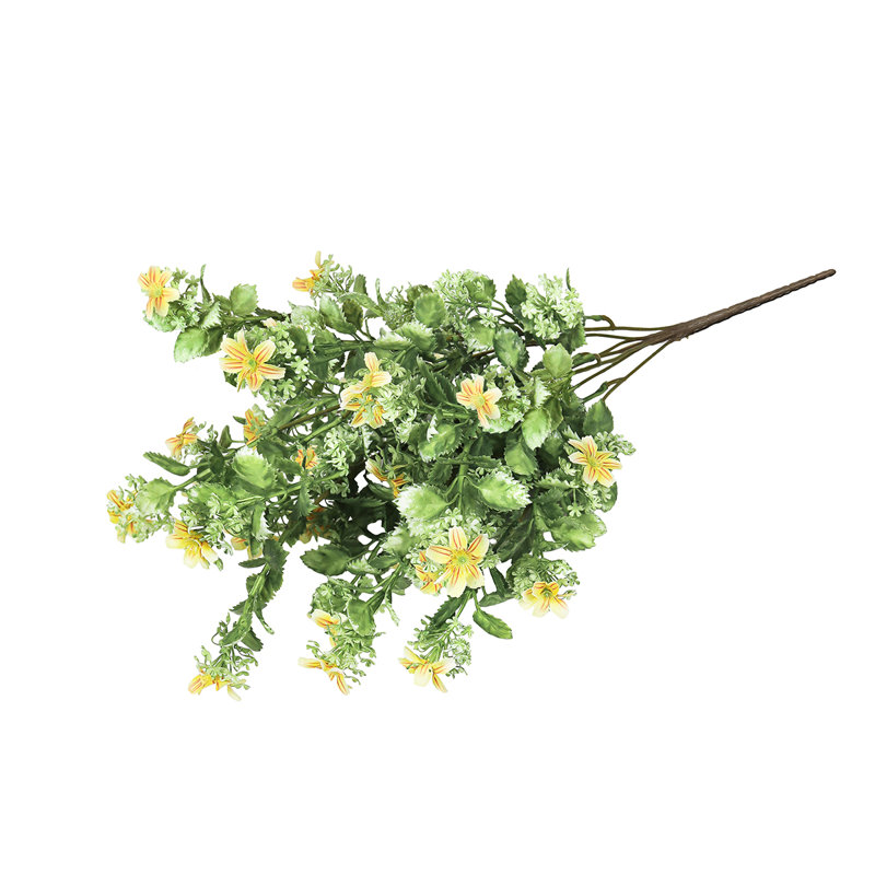Bouquet de tiges de fleurs artificielles, Jaune