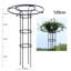 Circular Umbrella Tower Garden Trellis 120cm, Vertical Steel Climbing Plant Support with Stable Legs for Flowers Shrubs Vegetables, Black