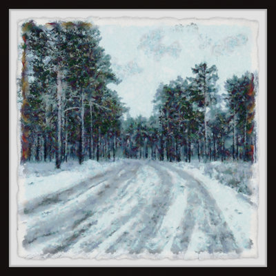 Snowy Road - Single Picture Frame Painting