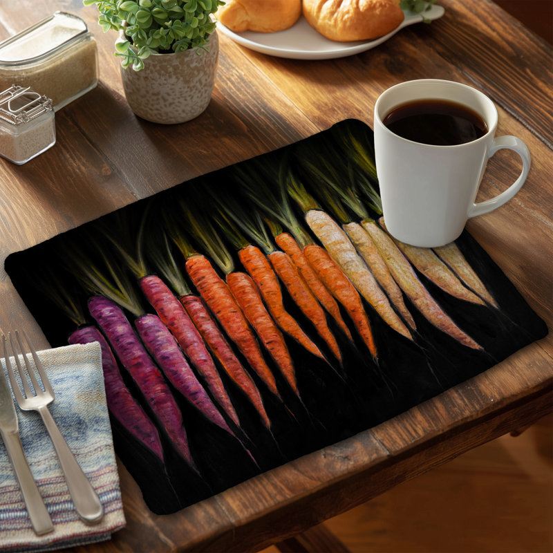 Colorful Carrots Braided Polyester Placemat - Rustic Home Decor