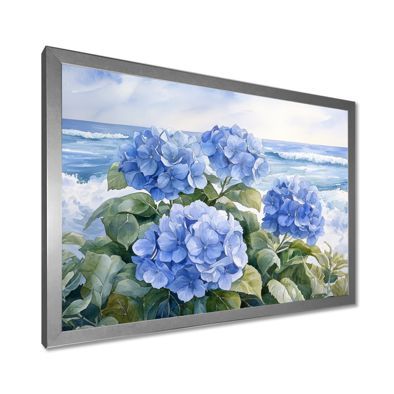 Ioab - Floral Wall Art, Reproduction encadrée d'une seule photo, Argent argent, H 12 po x l 20 po