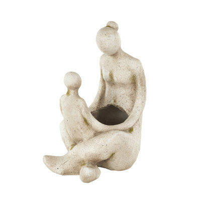 Cole And Grey 1 Piece Polystone Sitting Family Planter Set
