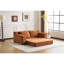Lit en velours côtelé orange, siège profond, coussin réversible, sans assemblage, mousse à mémoire de forme à haute résilience, convient pour un espace de lecture, plusieurs espaces de vie-876017067
