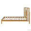 Mid Century Modern Rubber Wood Platform Bed Frame-114792253