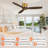 48 in. 3-Solid Blades Indoor Standard Ceiling Fan Flush Mount with Remote-1853448628-1853448624