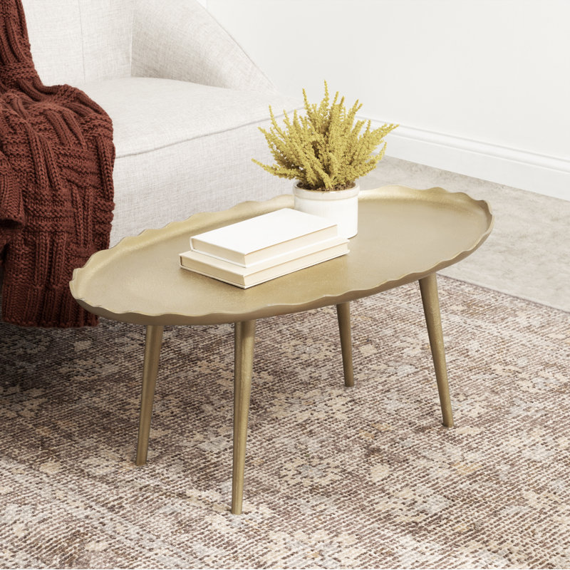 Table basse 4 pieds Avelines, Or