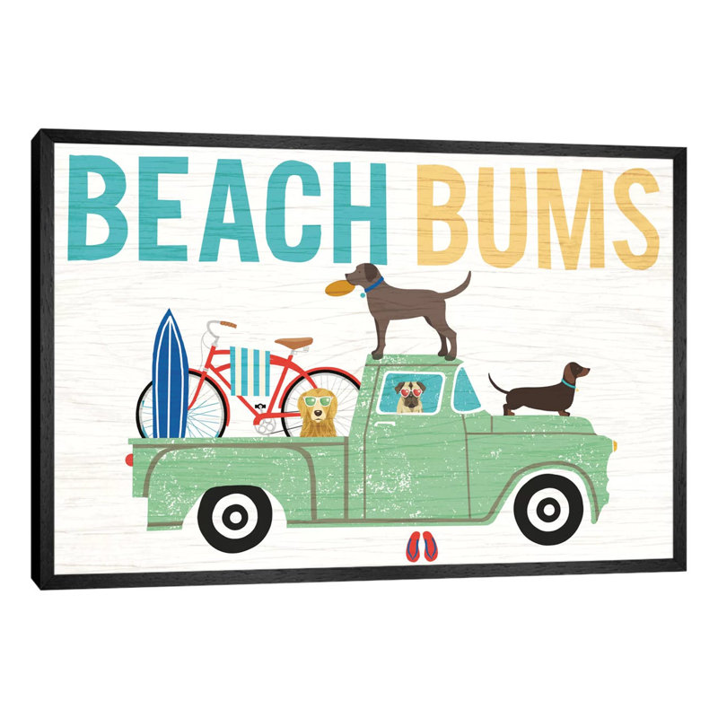 Truck I by Michael Mullan - Floater Frame Print on Canvas, Black Framed