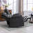 Brenaya 83.4" Modern and Oversize Soft Breathable Faux Leather Power Reclining Sofa-1450213823