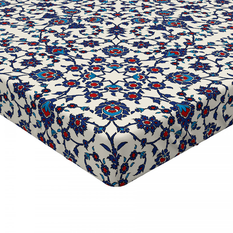 Full Size Multicolor Microfiber Floral Fitted Sheet