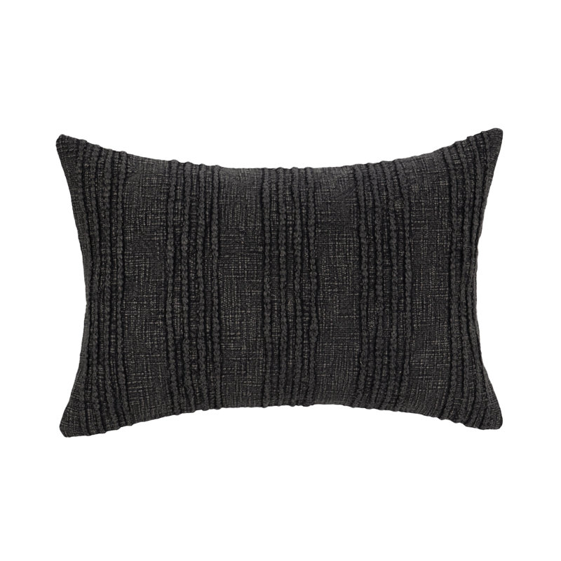 Gratitude Indoor/Outdoor Pillow Cover & Insert, Black, Rectangle 14"H x 20"W