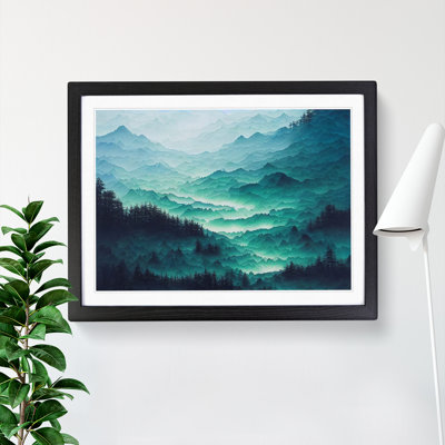 Japanese Forest Mountains - Single Picture Frame Print