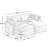 Modern Two/Seater Sofa with Ottoman