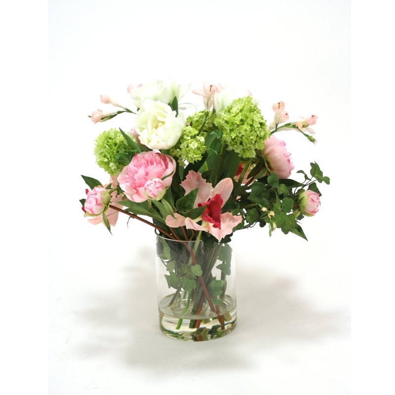 Faux Floral Arrangement in Vase