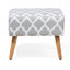 Elwyn 50cm Wide Rectangle Geometric Footstool Ottoman