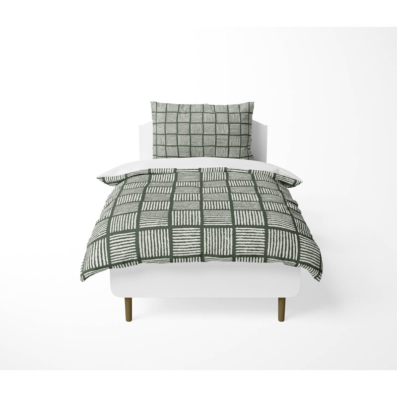 Tally Blocks Comforter Set, Green